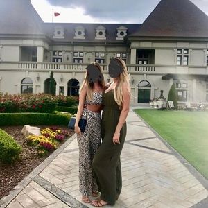 Forever 21 two piece set in zebra print.